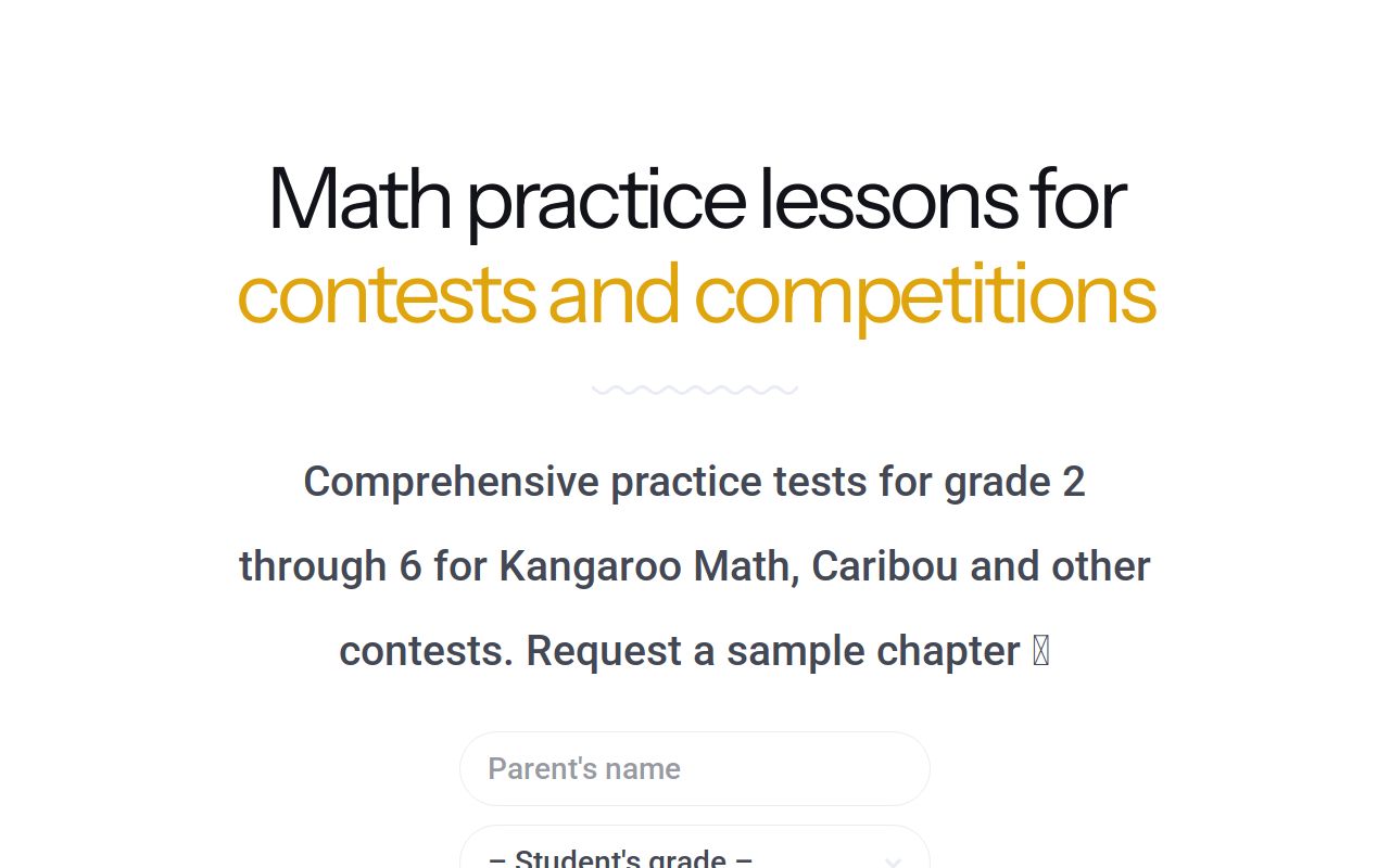 Math competition lessons